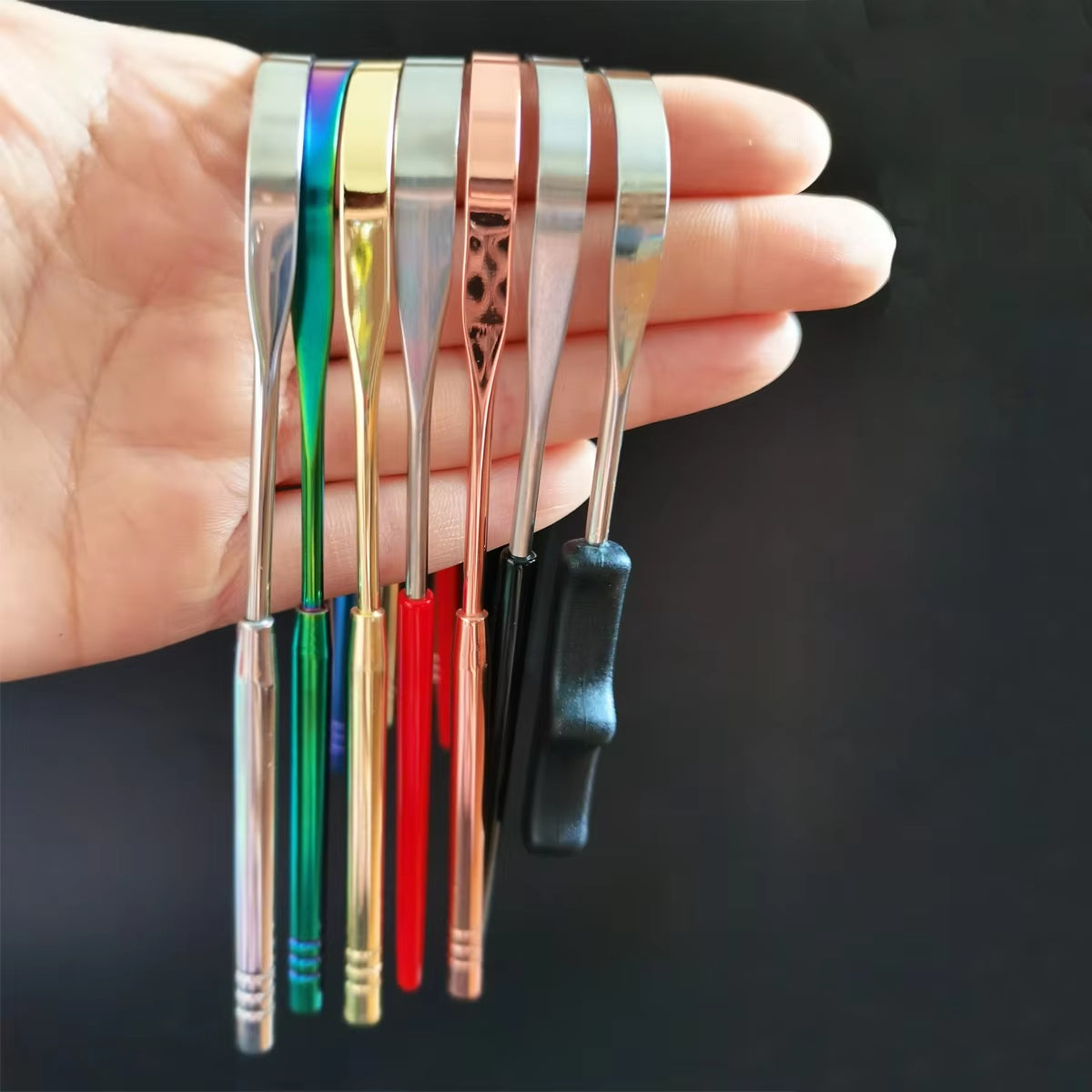 U Stainless Steel Tongue Scraper Cleaner Fresh Breath Dental Cleaning Coated Tongue Scrapper Toothbrush Oral Hygiene Care Tools