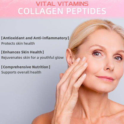 Vivacura Rich in Collagen Peptides, Vitamin & Mineral, Pomegranate, Aronia Berry, and Multiple Antioxidants, Contains Vitamin A, Vitamin C, Vitamin E, Vitamin B & Multivitamin
