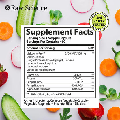 Digestive Enzymes With Probiotics  - 60 Pills Digestive Health